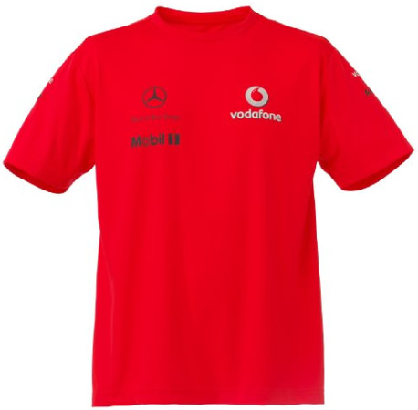 Vodafone mclaren mercedes team victory t-shirt - rocket red #6
